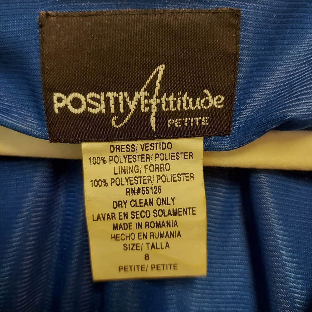 Positive Attitude Floral Layered Maxi Dress Size 8P Short Sleeve Modest Church - Picture 4 of 6